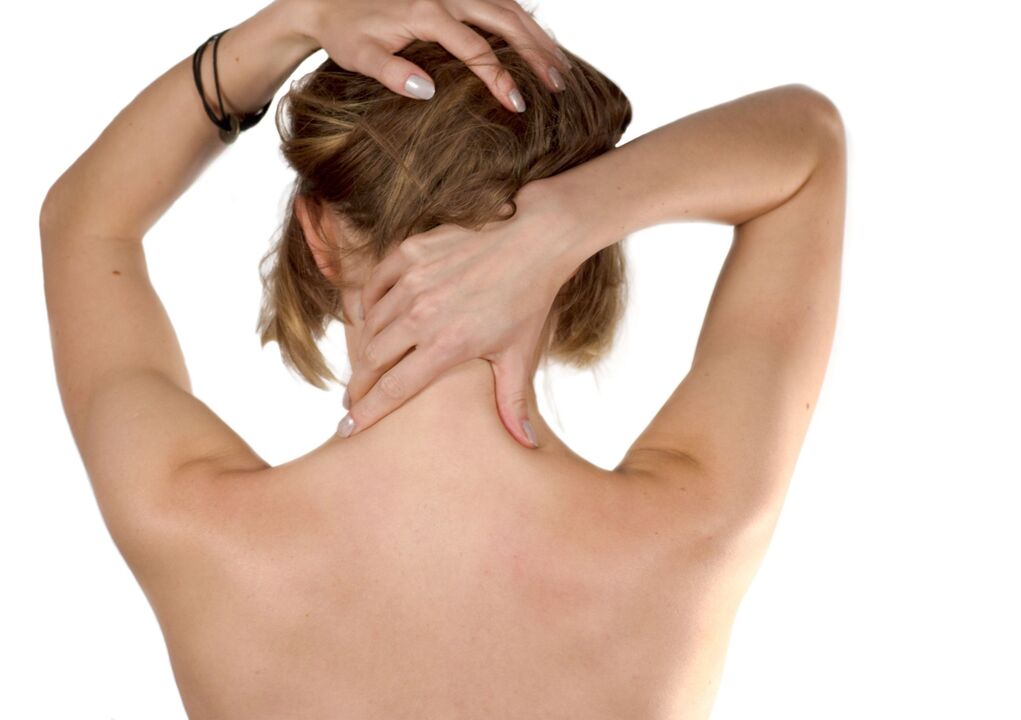 auto-massagem do pescoço com osteocondrose
